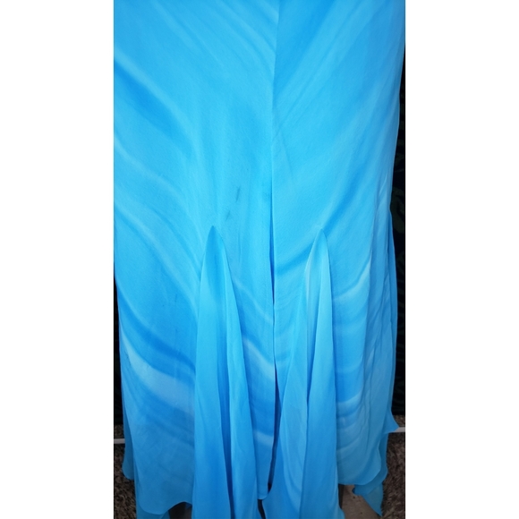 Formal marbled print halter dress size 9/10 - Picture 10 of 13